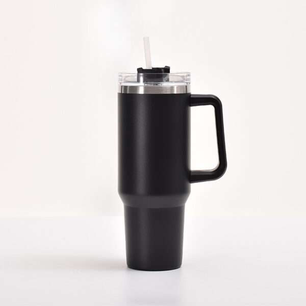 40oz Stainless Steel Thermos Cup Fashion Simple Handle Large Ice Cup - Image 2