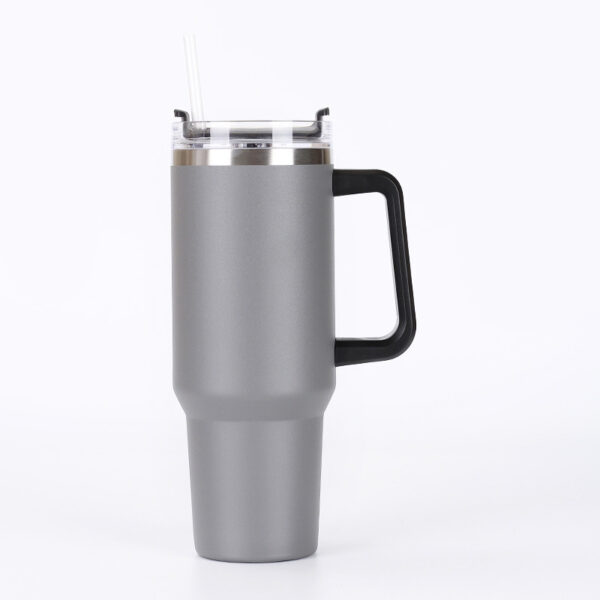 40oz Stainless Steel Thermos Cup Fashion Simple Handle Large Ice Cup - Image 5