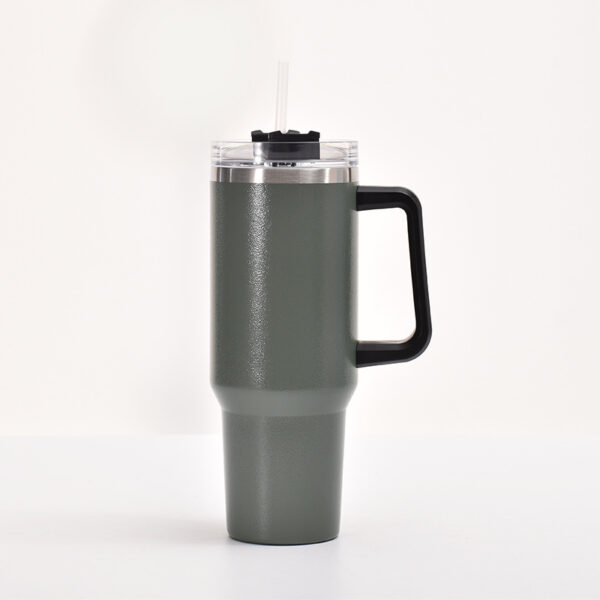 40oz Stainless Steel Thermos Cup Fashion Simple Handle Large Ice Cup - Image 4