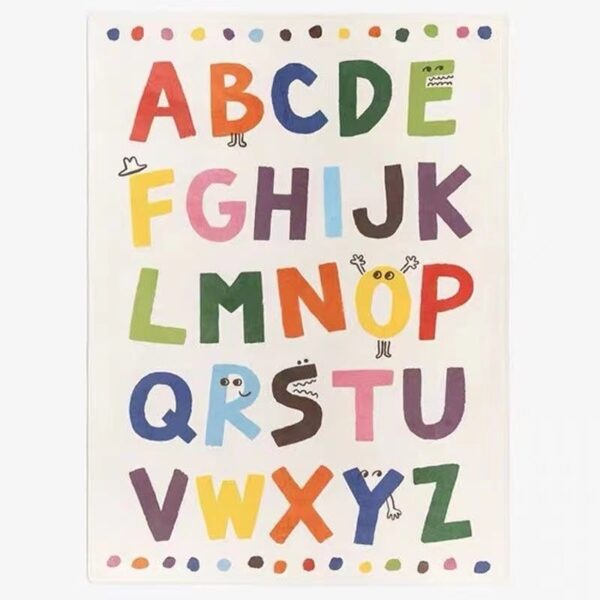 Floor Mat Cartoon Bedside Blanket Household Children's Alphabet Blanket - Image 2