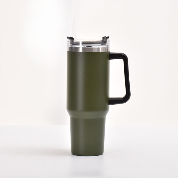 40oz Stainless Steel Thermos Cup Fashion Simple Handle Large Ice Cup - Image 6