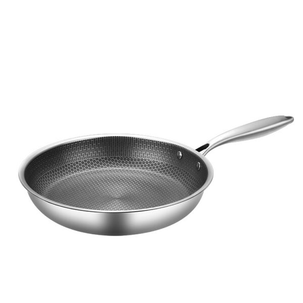 Stainless Steel Full Screen Honeycomb Frying Pan - Image 2