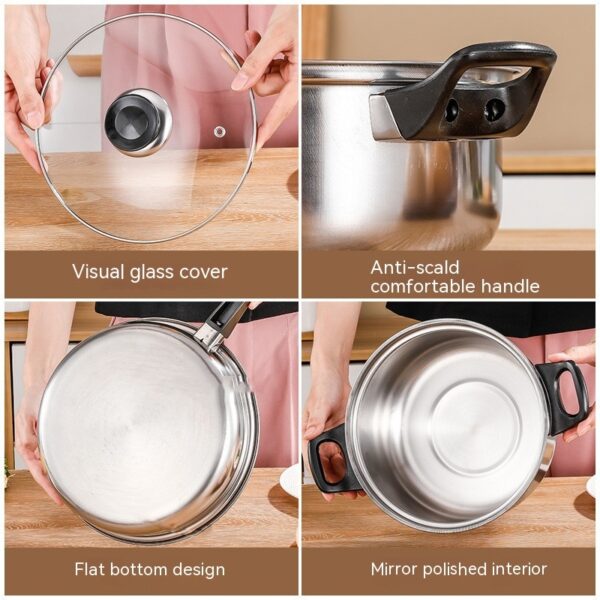 Stainless Steel Pot Set Pot Milk Pot Soup Pot Frying Pan With Kettle - Image 5