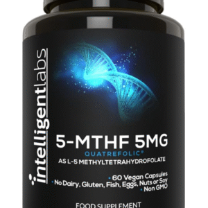 5MG L-5 MTHF by Intelligent Labs, L-5 Methylfolate Activated Folic Acid Supplement as Quatrefolic Acid, Activated Folate