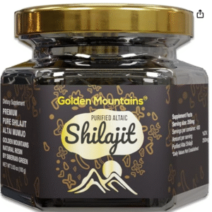 Pure Authentic Siberian Altai Golden Mountains Shilajit Resin 100g 3.53oz - Measuring Spoon – Quality & Safety Certificate in Each Box