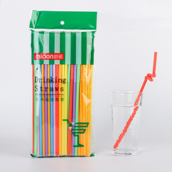 Disposable Plastic Straw Bending DIY Shape Straw Creative Straw - Image 2