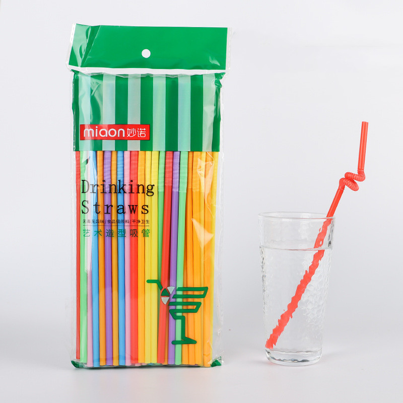 Disposable Plastic Straw Bending DIY Shape Straw Creative Straw