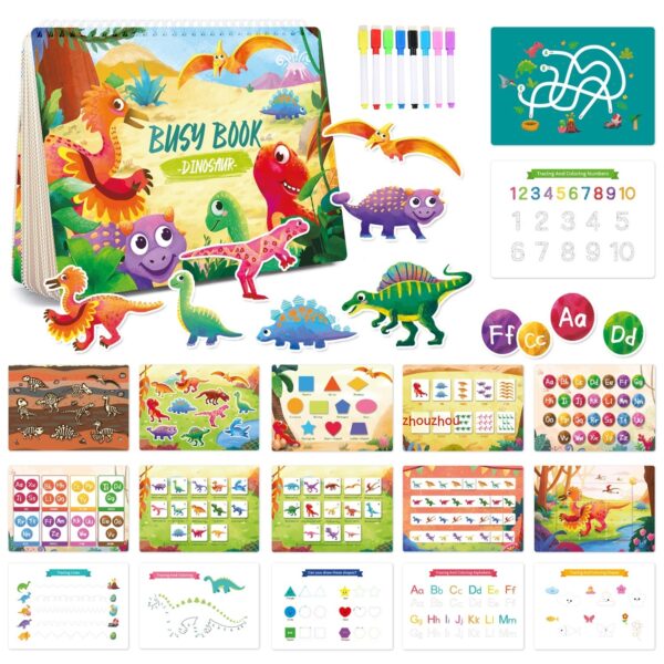 Dinosaur Theme Busy Book Busy Book Children's Toy Book Early Education - Image 6